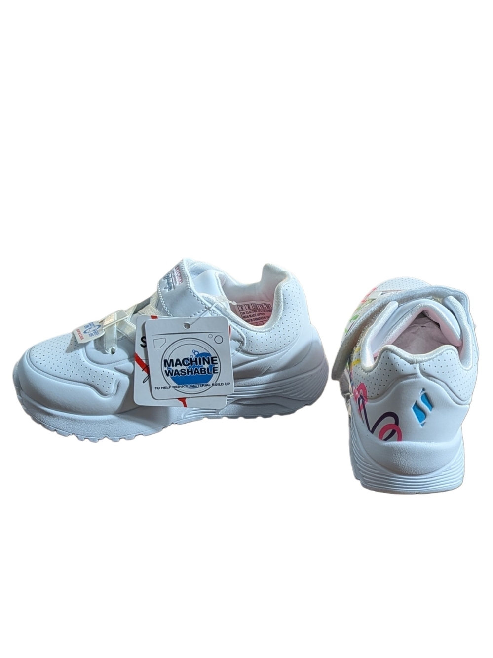 Skechers x JGoldcrown Kids Uno Lite Love Levitate Sneakers White Multi Size 9 - Picture 6 of 10